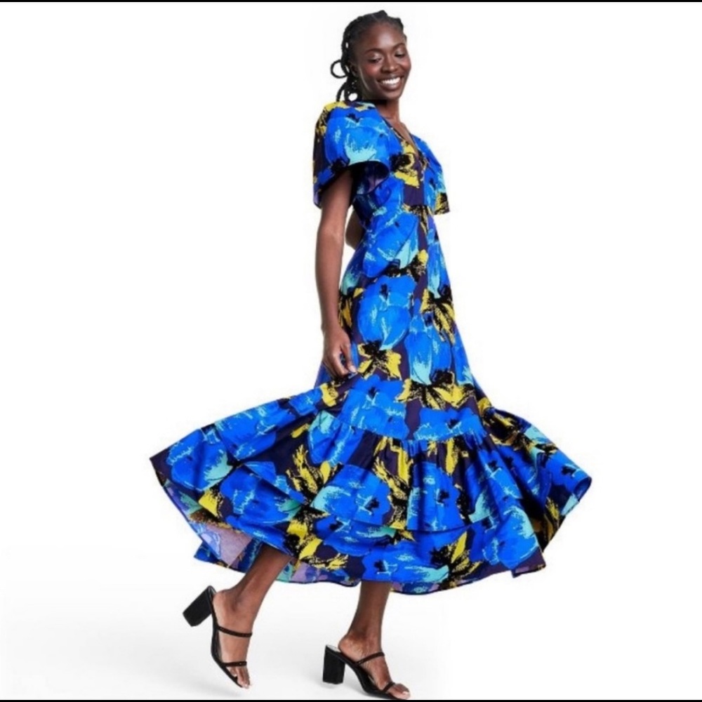 Christopher John Roberts X Target Blue Floral Dress